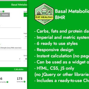Fitness Macronutrients Calculator (BMR) Site Widget And Browser Extension