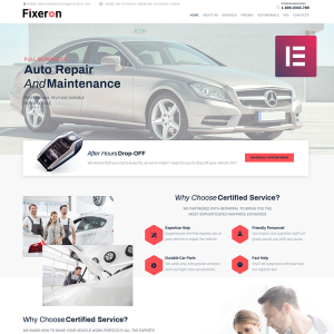 Fixeron - Car Repair WordPress Elementor Theme