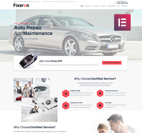 Fixeron - Car Repair WordPress Elementor Theme - Image 1