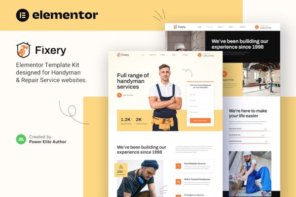 Fixery – Handyman & Repair Services Elementor Template Kit - Image 1