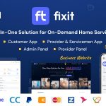 Fixit | Multi Vendor On Demand, Handyman, Home service Flutter App with Admin Complete Solution