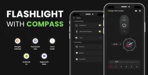 Flashlight with compass with admob ads android codermarket.jpg
