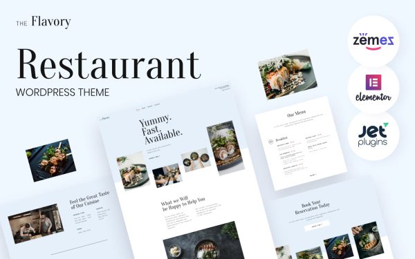 Flavory - Restaurant and Cafe WordPress Theme - Image 1