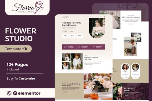 Floria - Flower Boutique & Decoration Elementor Template Kit - Image 1