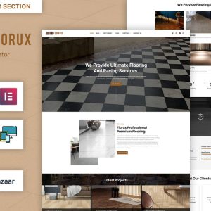Florux - Paving & Tiling Services Elementor WordPress