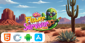 Flower survivor html5 construct3 game gplpixel.png