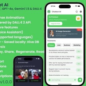 Flutter Chatbot AI - Powered by ChatGPT, GPT-4o & Gemini 1.5 | Image Generator | Voice Assistant