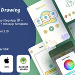 Flutter Drawing : Learn to Draw Step by Step UI App + Android app Template + IOS app Template