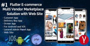 Flutter e commerce multi vendor marketplace solution with web site 3apps php.jpg