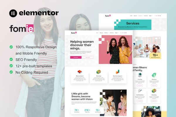 Fomie - Business Woman Elementor Template Kit - Image 1