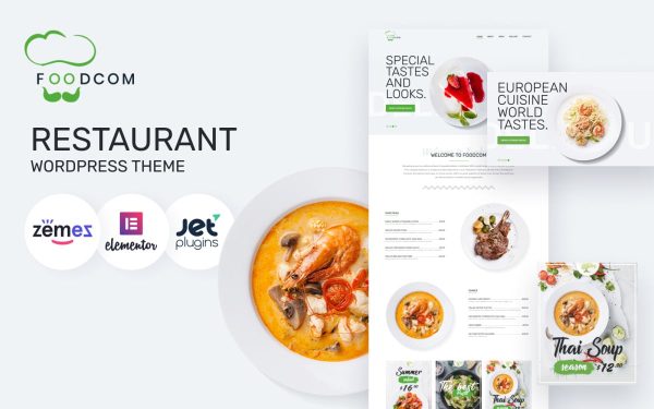 Foodcom - Restaurant WordPress Elementor Theme - Image 1