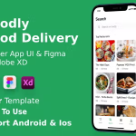 Foodly App ANDROID + IOS + FIGMA + XD - UI Kit - Flutter - Food Delivery & Order Premium App
