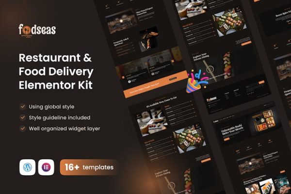 Foodseas Japanese Restaurant Elementor Template Kit - Image 1