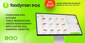 Foodyman pos kitchen table reservation order management application.png