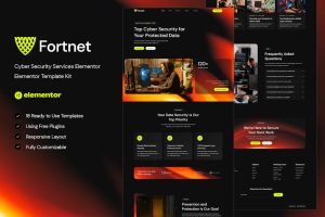 Fortnet cyber security services elementor template kit gplpixel.jpg