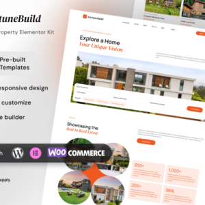 FortuneBuild - Real Estate Property Elementor Template Kit