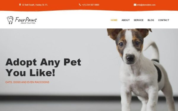 Four Paws - Pet Services Multipurpose Classic WordPress Elementor Theme - Image 1