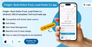 Freight book online truck load flutter 3x android ios ui templates .png