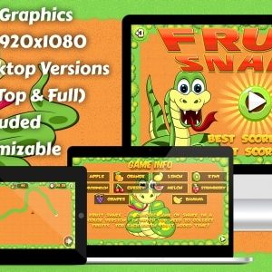 Fruit Snake - HTML5 Game, Mobile Version+AdMob!!! (Construct 3 | Construct 2 | Capx)