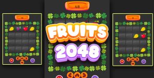 Fruits 2048 cross platform puzzle game gplpixel.jpg