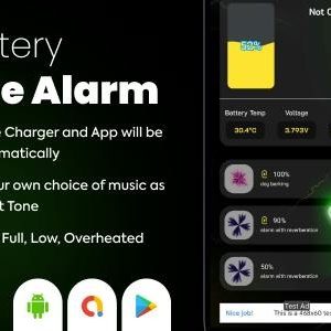 Full Battery Charge Alarm - Smart Battery Alert - Full Charge Alarm - Battery Life Saver