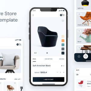 Funiq - Furniture eCommerce React Mobile App | PWA