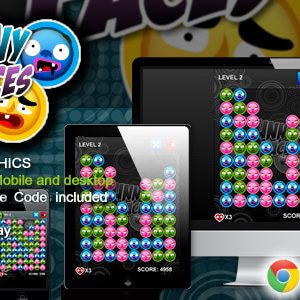 Funny Faces - HTML5 Match 3 Game