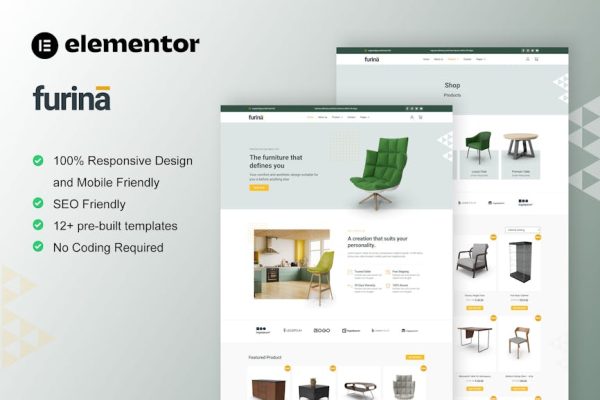 Furina - Furniture Shop WooCommerce Elementor Pro Template Kit - Image 1