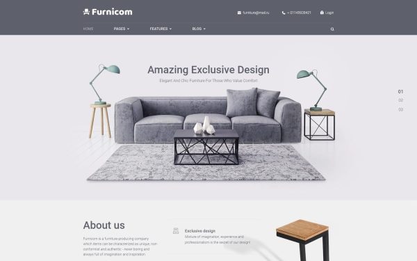 Furnicom - Furniture Store WordPress Theme - Image 1