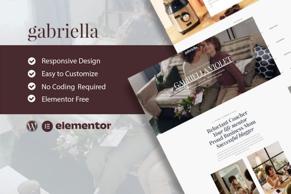 Gabriella - Motivator & Business Coach Elementor Template Kit - Image 1