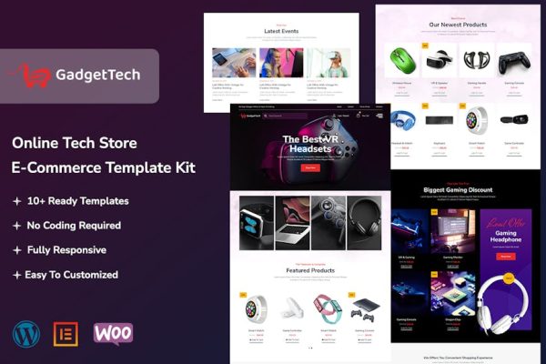 GadgetTech - Electronic Gadget WooCommerce Elementor Pro Template Kit - Image 1