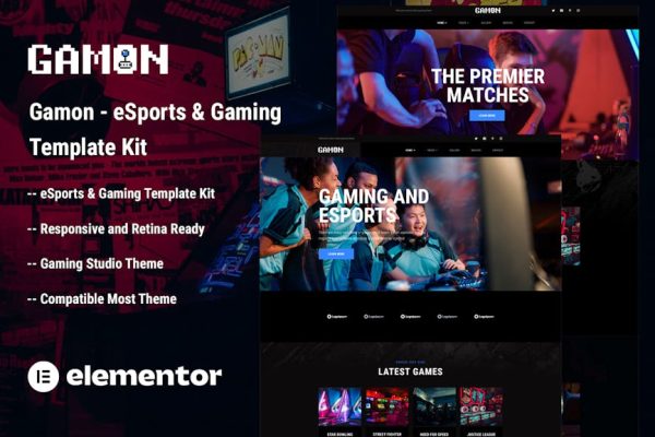 Gamon - eSports & Gaming Elementor Template Kit - Image 1