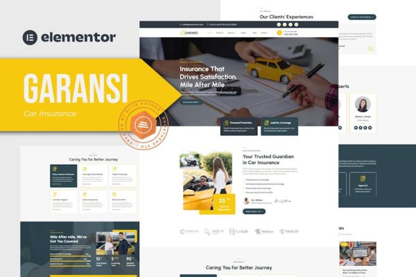 Garansi - Car Insurance Elementor Template Kit - Image 1