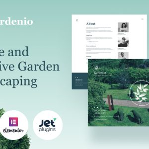 Gardenio - Simple and Effective Garden Landscaping Template for WordPress Theme