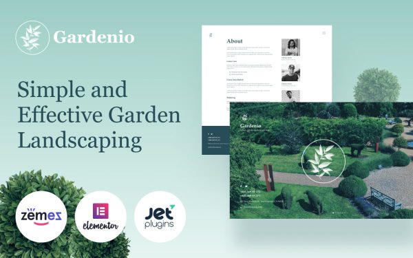 Gardenio - Simple and Effective Garden Landscaping Template for WordPress Theme - Image 1