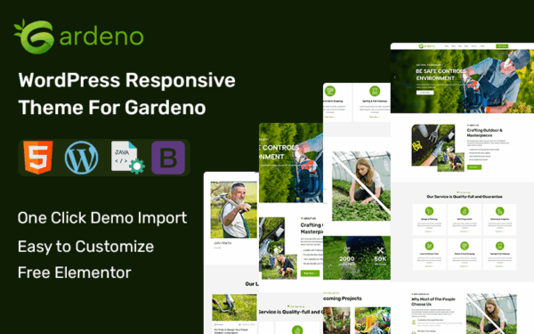 Gardeno-Landscape Gardening WordPress Theme - Image 1