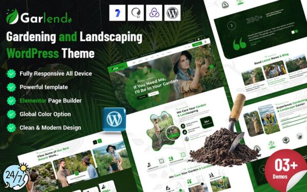 Garlend - Gardening and Landscaping WordPress Theme - Image 1