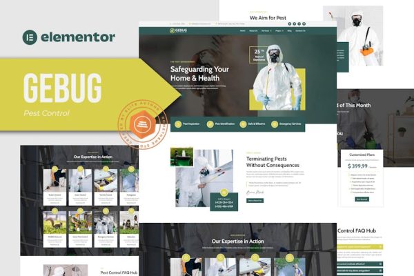 Gebug - Pest Control Service Elementor Template Kit - Image 1