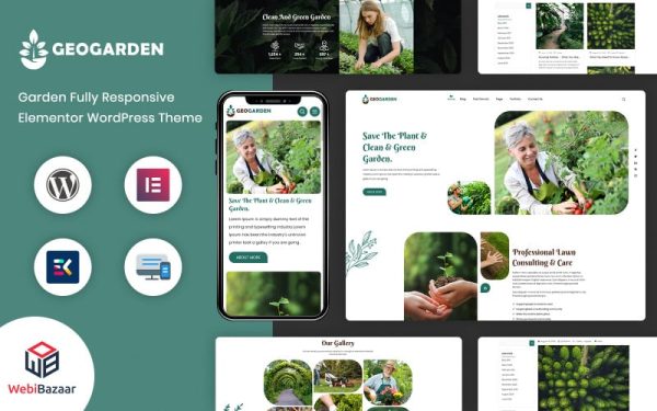 GeoGarden - Gardening and Landscaping WordPress Elementor Theme - Image 1