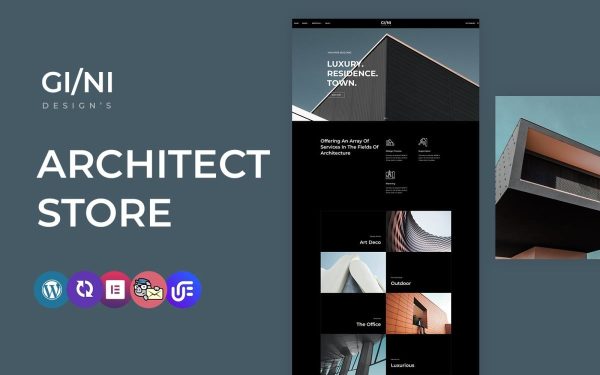 Gini - Architecture WordPress Elementor CMS Theme - Image 1