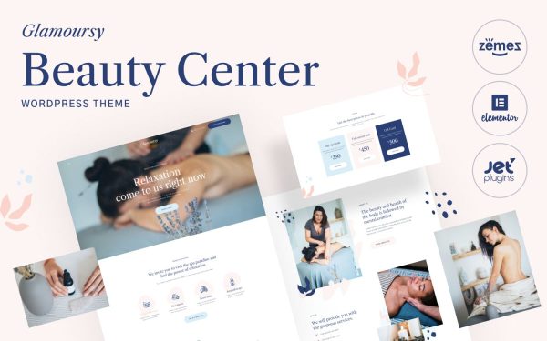 Glamoursy - Beauty Hair and Spa Salon WordPress Theme - Image 1