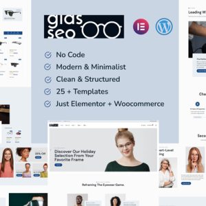 Glasseo - Eyewear Store Woocommerce Elementor Template Kit .2