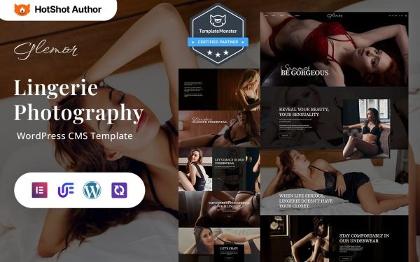 Glemor - Lingerie Modern photography WordPress Elementor Theme - Image 1