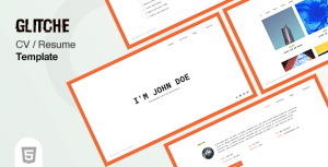 Glitche cv resume template gplpixel.png