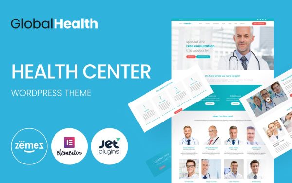 GlobalHealth - Doctor & Medical WordPress Theme - Image 1