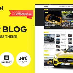 Glossel - Car Blog Website Template based on WordPress Elementor Theme