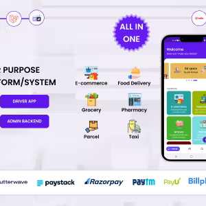 Glover – Grocery, Food, Pharmacy Courier & Service Provider + Backend + Driver & Vendor app
