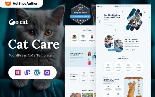 Go Cat - Pet Care And Grooming WordPress Elementor Theme - Image 1