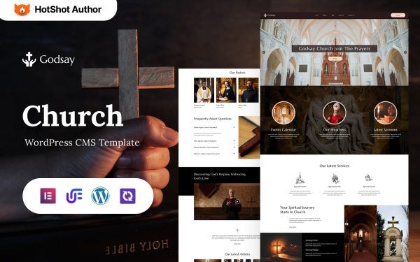Godsay - Religion And Church WordPress Elementor Theme - Image 1