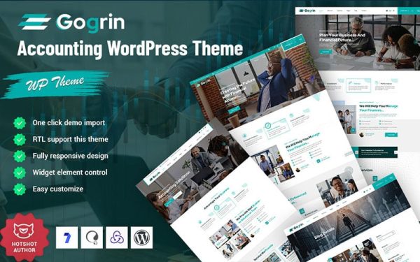 Gogrin - Accounting Responsive WordPress Theme - Image 1